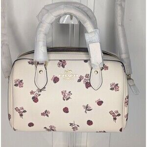 NWT Coach Rowan Satchel Bag With Ladybug Floral Print CU272 Chalk Multi NWT